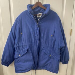 Bernardo Vintage Parka Jacket Coat Thermore Blue Women's Size 2X